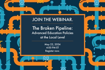 broken pipes symbolizing advanced education policies