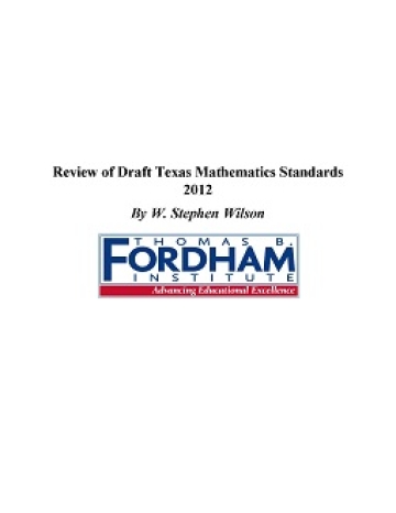Texas math standards review